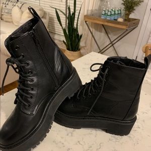 TopShop black combat boots